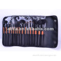 16pcs brown and black goat hair cosmetic brush set 2013 Hot Selling synthetic hair goat hair wool pony hair